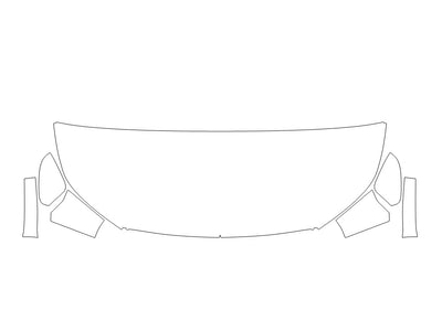 forester 3M Clear Bra Hood Precut PPF Diagram