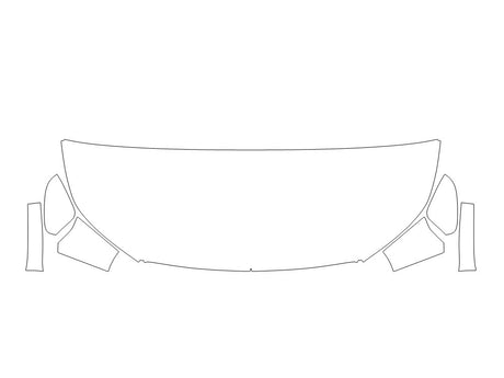 forester 3M Clear Bra Hood Precut PPF Diagram