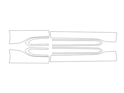 forester Avery Dennison Clear Bra Door Cup Precut PPF Diagram