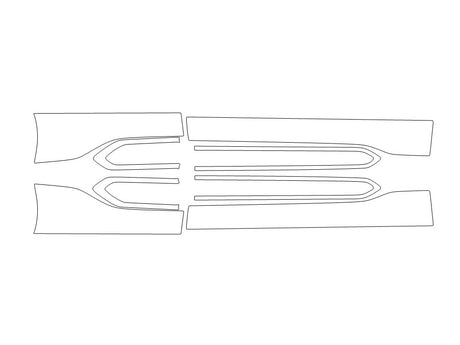forester Avery Dennison Clear Bra Door Cup Precut PPF Diagram