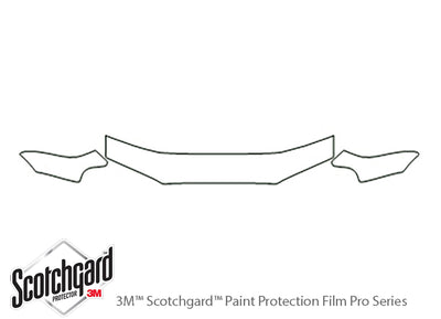 impreza 3M Clear Bra Hood Precut PPF Diagram