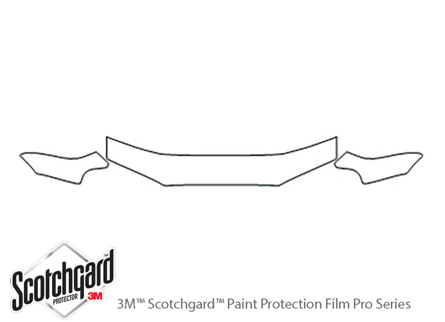 impreza 3M Clear Bra Hood Precut PPF Diagram