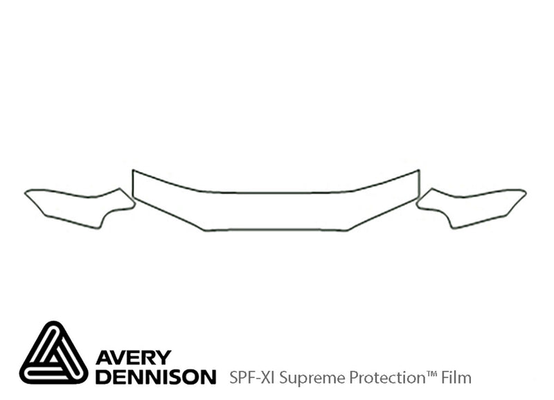 impreza Avery Dennison Clear Bra Hood Precut PPF Diagram
