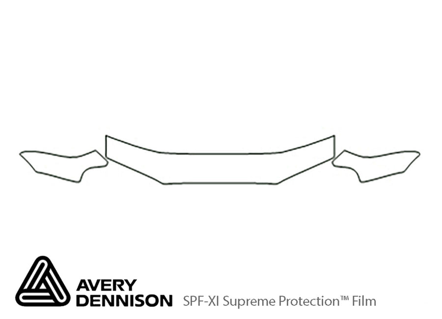 impreza Avery Dennison Clear Bra Hood Precut PPF Diagram
