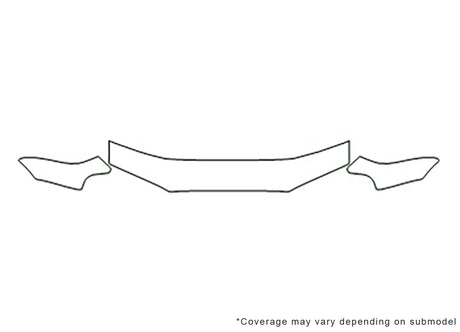 impreza 3M Clear Bra Hood Precut PPF Diagram