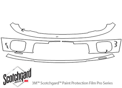 impreza 3M Clear Bra Bumper Precut PPF Diagram