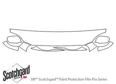 impreza 3M Clear Bra Hood Precut PPF Diagram