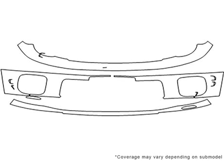 impreza 3M Clear Bra Bumper Precut PPF Diagram