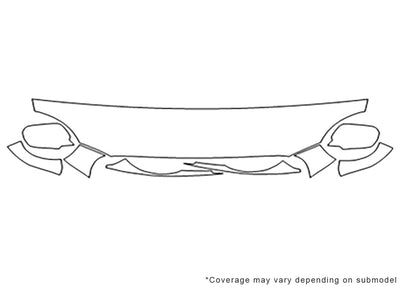 impreza Avery Dennison Clear Bra Hood Precut PPF Diagram