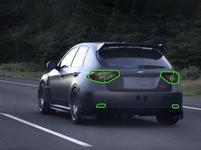 impreza (hatchback) Tail Light Tint Installation Points