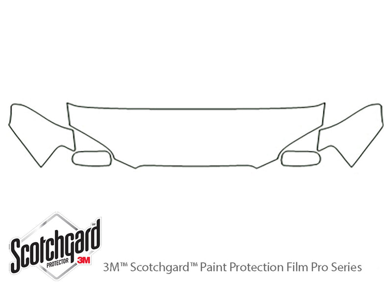impreza 3M Clear Bra Hood Precut PPF Diagram