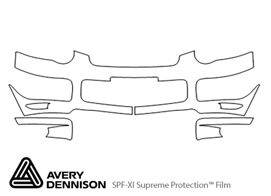 impreza Avery Dennison Clear Bra Bumper Precut PPF Diagram