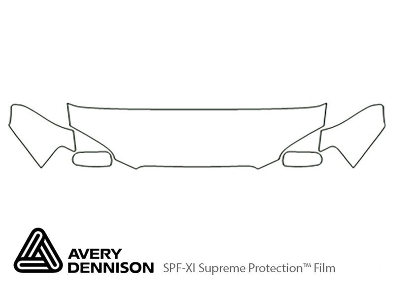 impreza Avery Dennison Clear Bra Hood Precut PPF Diagram