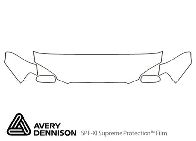 impreza Avery Dennison Clear Bra Hood Precut PPF Diagram