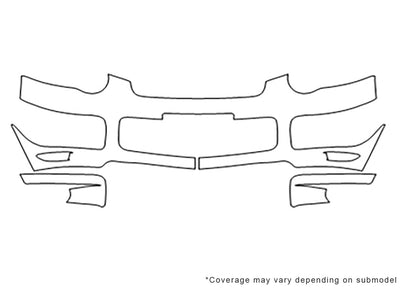impreza Avery Dennison Clear Bra Bumper Precut PPF Diagram