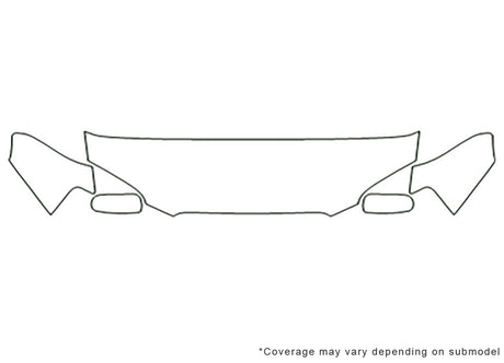 impreza Avery Dennison Clear Bra Hood Precut PPF Diagram