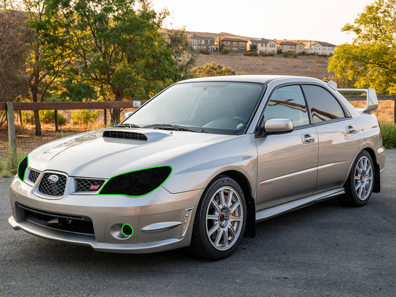 subaru impreza 2006-2007 Headlight Tint Location
