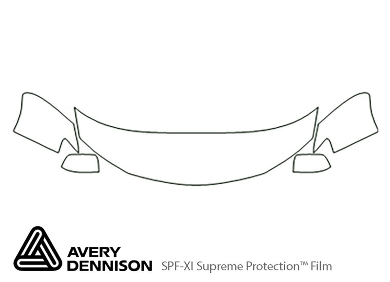 impreza Avery Dennison Clear Bra Hood Precut PPF Diagram