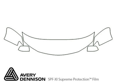 impreza Avery Dennison Clear Bra Hood Precut PPF Diagram