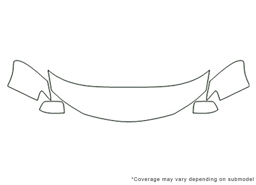 impreza 3M Clear Bra Hood Precut PPF Diagram
