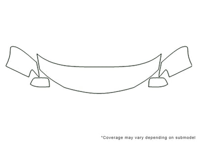 impreza Avery Dennison Clear Bra Hood Precut PPF Diagram