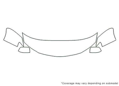 impreza Avery Dennison Clear Bra Hood Precut PPF Diagram