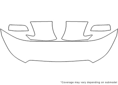 impreza 3M Clear Bra Hood Precut PPF Diagram