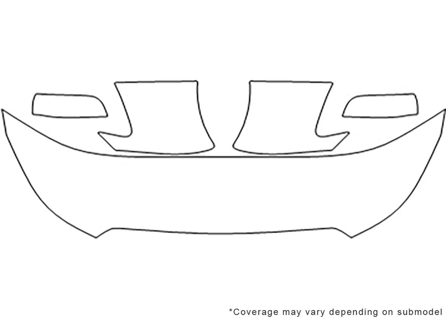 impreza 3M Clear Bra Hood Precut PPF Diagram
