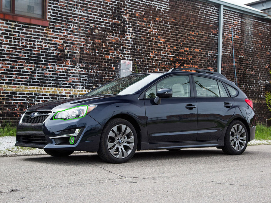 subaru impreza 2012-2016 Headlight Protection Installation Location