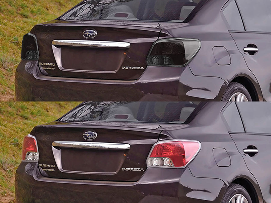 impreza (sedan) Before and After Smoked Taillights