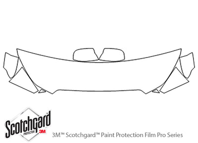 impreza 3M Clear Bra Hood Precut PPF Diagram
