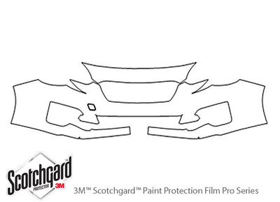 impreza 3M Clear Bra Bumper Precut PPF Diagram