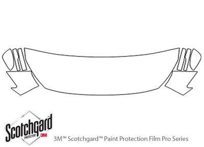impreza 3M Clear Bra Hood Precut PPF Diagram