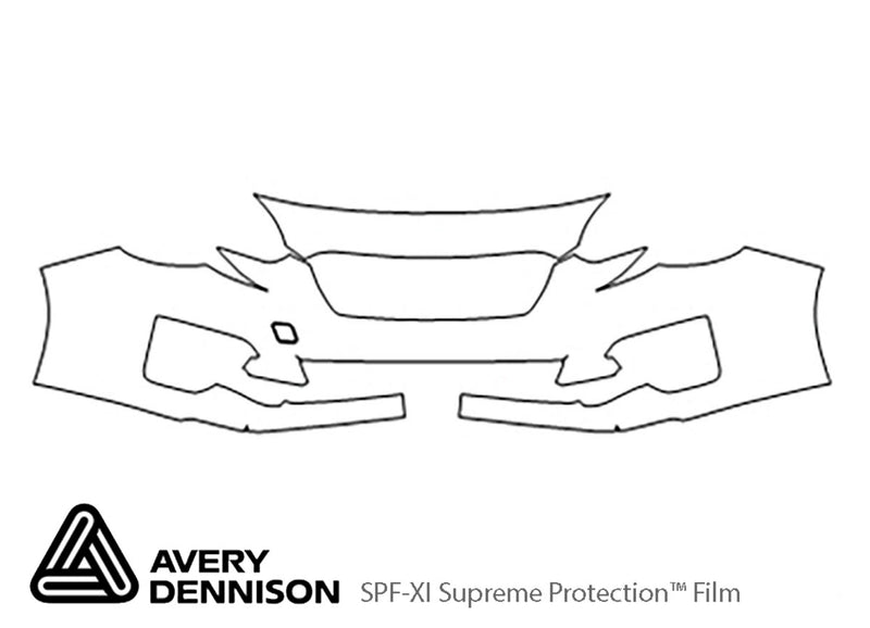 impreza Avery Dennison Clear Bra Bumper Precut PPF Diagram