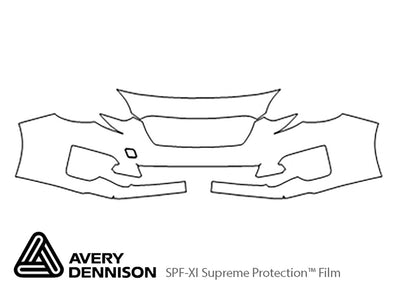 impreza Avery Dennison Clear Bra Bumper Precut PPF Diagram