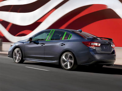 subaru impreza 2017-2023 (sedan) Pillar Post Trim Installation Location