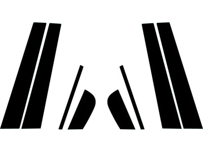 subaru impreza 2017-2023 (sedan) Matte Black Pillar Trim Diagram