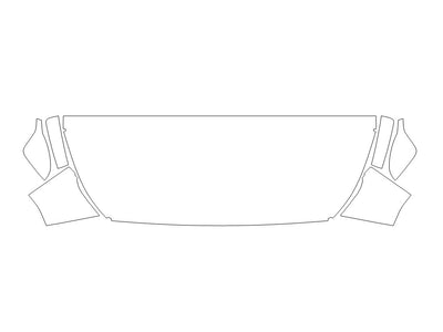 impreza Avery Dennison Clear Bra Hood Precut PPF Diagram