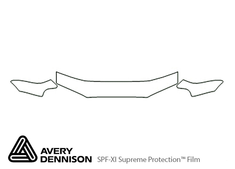 legacy Avery Dennison Clear Bra Hood Precut PPF Diagram