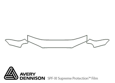 legacy Avery Dennison Clear Bra Hood Precut PPF Diagram