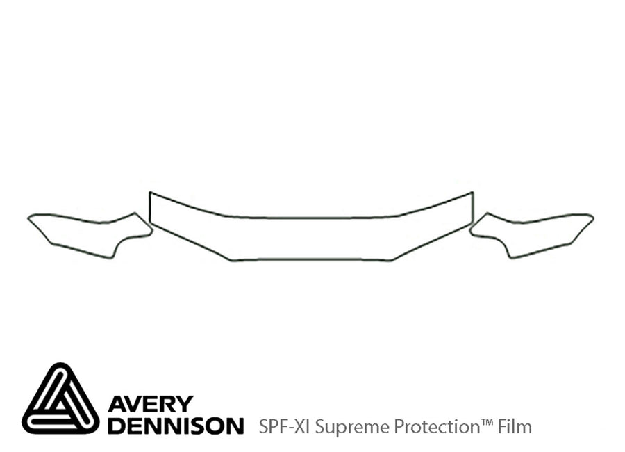 legacy Avery Dennison Clear Bra Hood Precut PPF Diagram