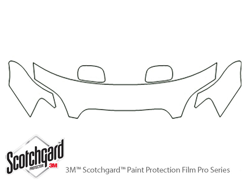 legacy 3M Clear Bra Hood Precut PPF Diagram