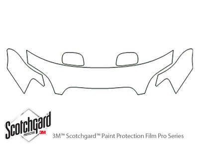 legacy 3M Clear Bra Hood Precut PPF Diagram