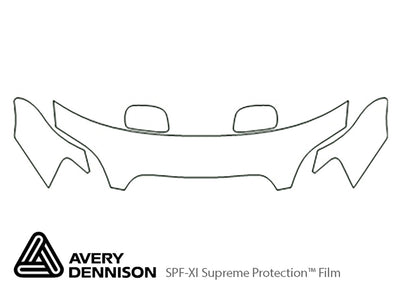 legacy Avery Dennison Clear Bra Hood Precut PPF Diagram