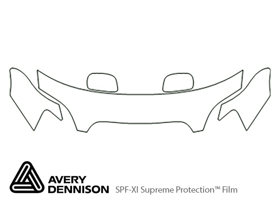 legacy Avery Dennison Clear Bra Hood Precut PPF Diagram