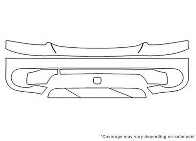 legacy 3M Clear Bra Bumper Precut PPF Diagram