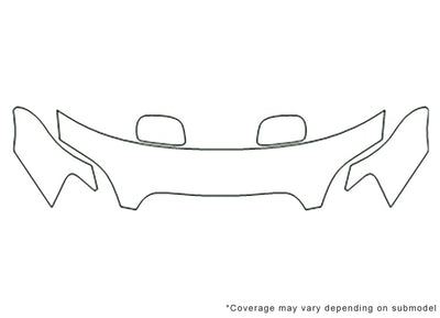 legacy 3M Clear Bra Hood Precut PPF Diagram