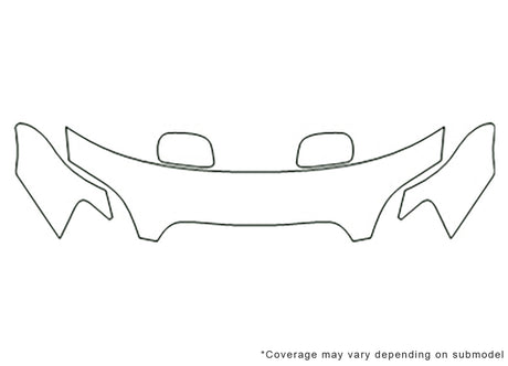 legacy 3M Clear Bra Hood Precut PPF Diagram