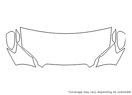 legacy 3M Clear Bra Hood Precut PPF Diagram