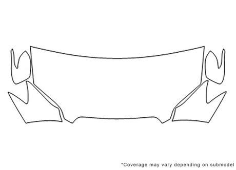 legacy Avery Dennison Clear Bra Hood Precut PPF Diagram
